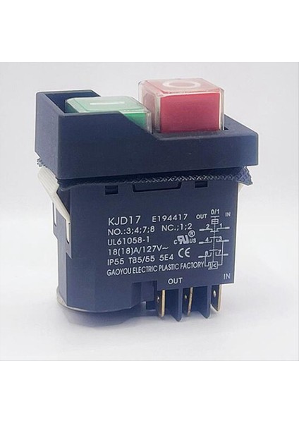 KJD17 6 Pıns Elektromanyetik Başlatma Itme Düğmesi Anahtarları 18A AC127V IP55 Su Geçirmez Ekipman Güvenlik Anahtarı (Yurt Dışından) indirimleri
