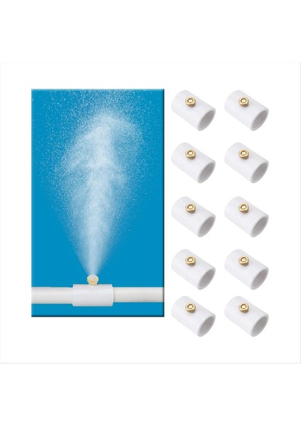 10PCS 1/2 Inç Pvc Mist Meme Misting Sistemi Patio Açık Mister Bağlama Pvc Bölünme Bölüm ile Sis Nozul ile (Yurt Dışından) fiyatları