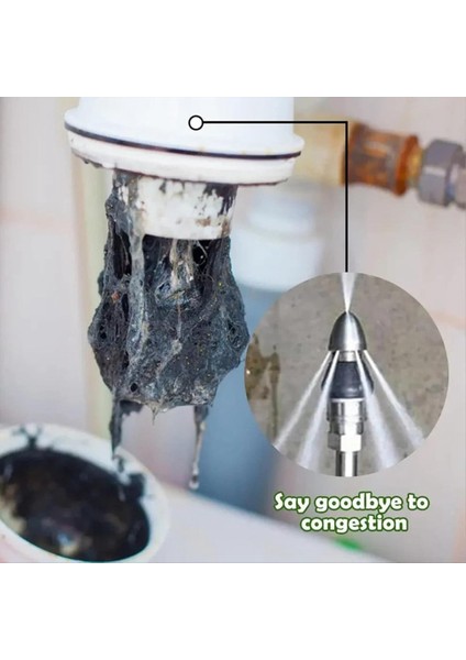 4pcs Kanalizasyon Temizleme Aracı Yüksek Basınçlı Nozul Boru Durgusu Nozul Kanalizasyon Jetter Nozul 1/4 Inç Hızlı Konektör, B (Yurt Dışından) modelleri