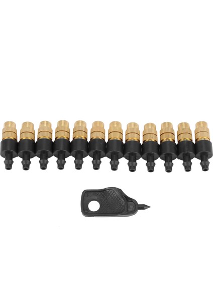 12 Set Bakır Ayarlanabilir Püskürtme Meme Sprey Atomizasyon Bakır Kılcal Etkisi 47 Fabrika Ayarlanabilir Sulama Damatlar Sprinkler Damat Damat Sistemi 1/4 Inç Barb. (Yurt Dışından)