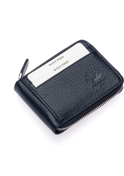 Mira Hakiki Deri Unisex Cüzdan, Kartlık - Lacivert fiyatları