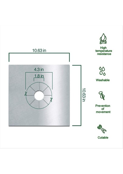 8 Paket Soba Brülör Kapakları Üçlü Kalınlık 0.2 Mm, Kare Soba Brülör Astar Kapağı, Gümüş Ocak Kapakları (Yurt Dışından) modelleri