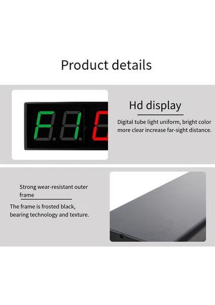 Ekran Spor Salonu Zamanlayıcısı 1,5 Inç Rakamlı Geri Sayım/yukarı Sayım Zamanlayıcısı Boks Döngüsü Aralık Saati Kronometre Fitness Eğitimi Abd Fişi (Yurt Dışından) fırsatları