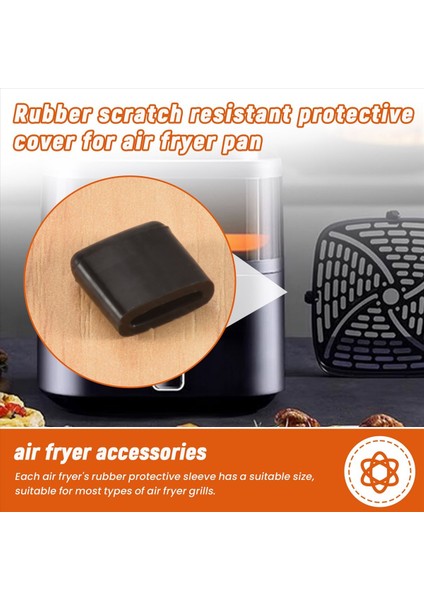 Hava Fritöz Kauçuk Tamponlar, Hava Fritöz Tepsisi Kauçuk Parça Aksesuarlarını Değiştirin, Hava Fritöz Tavası Için Çizilmez Koruyucu Kapaklar (Yurt Dışından) fırsatları