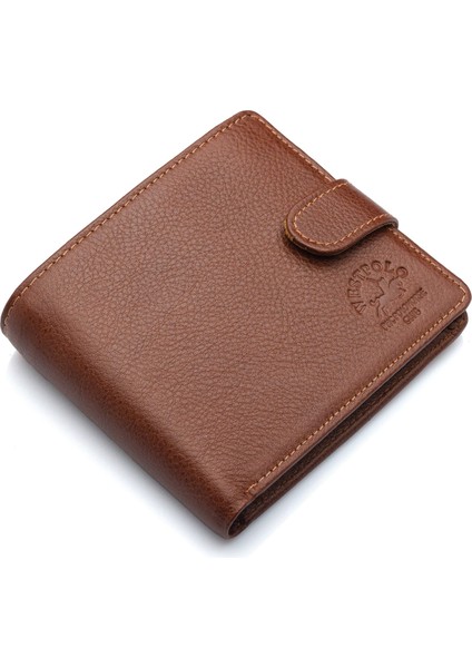 Hakiki Deri Kağıt Para, Bozuk Para ve Kart Bölmeli Patlı Erkek Cüzdanı - Taba fiyatları
