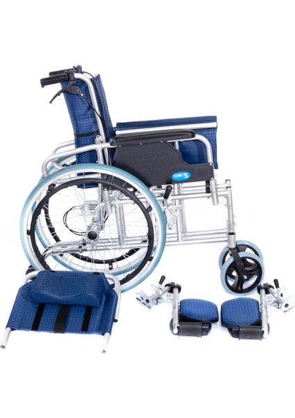 Alüminyum Tekerlekli Sandalye | Sırtı Yatar Ayak Kalkar Ergonomik Tasarım KY954LGC-46