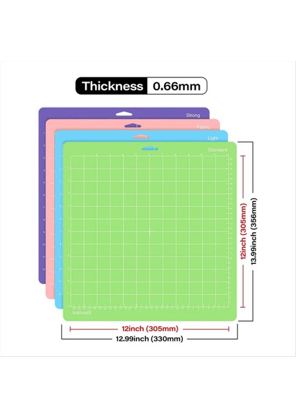 12 Paket 12X12IN Cricut Maker 3/maker/keşfet 3/air 2/hava Çeşitli Kavrama Yapışkan Ped Değiştirme Aksesuarları (Yurt Dışından) modelleri
