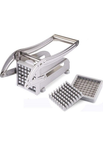 Paslanmaz Çelik Manuel Patates Dilimleyici Çok Fonksiyonlu Salatalık Turp Dilimleyici Patates Kızartması Yapıcı Mutfak Patates Kesme Aleti (Yurt Dışından)