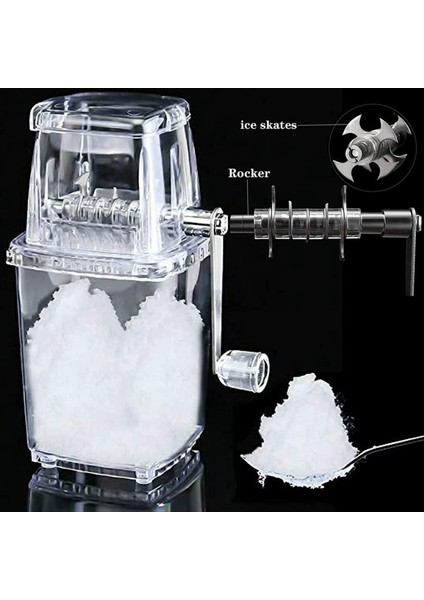 Buz Kırıcı Manuel Döner Buz Kırıcı Kokteyl Makinesi Buz Küpü Ezilmiş Smoothies Buz Kırma Makinesi Ev B (Yurt Dışından) fiyatları