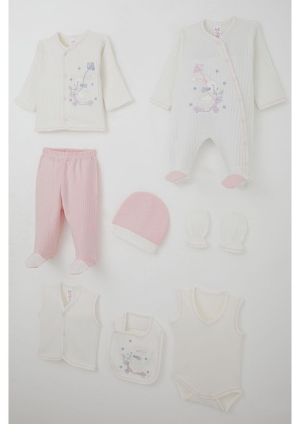 Kız Bebek Hastane Çıkışı 8 Li Scooter Perisi Uçurtma Uçuran Tavşancık Nakışlı 0-3 Ay, Beyaz fiyatları