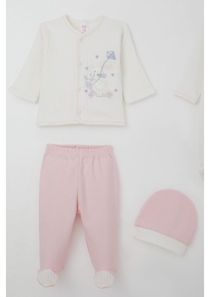 Kız Bebek Hastane Çıkışı 8 Li Scooter Perisi Uçurtma Uçuran Tavşancık Nakışlı 0-3 Ay, Beyaz modelleri