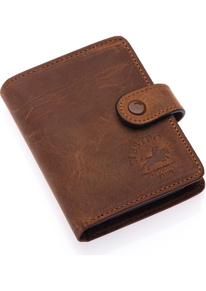 Hakiki Eskitme Deri Kağıt Para ve Bol Kart Bölmeli Patlı Unisex Kartlık Cüzdan - G2 Taba fiyatları