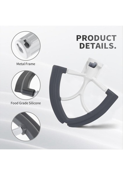 Kitchenaid Mikser Için Esnek Kürek Çırpıcı 4,5-5 Litre Eğimli Kafa Mikser Ataşmanları Esnek Silikon Kenarlar Kase Kazıyıcı (Yurt Dışından) modelleri