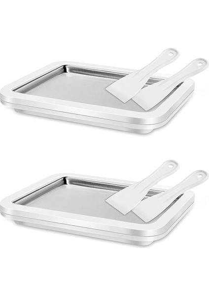 Dondurma Şerbeti Dondurulmuş Yoğurt Makinesi Hızlı Soğutma Plakası ve Kazıyıcılar Yumuşak Dondurma ve Smoothie Yapmak Için Mükemmel (Yurt Dışından)