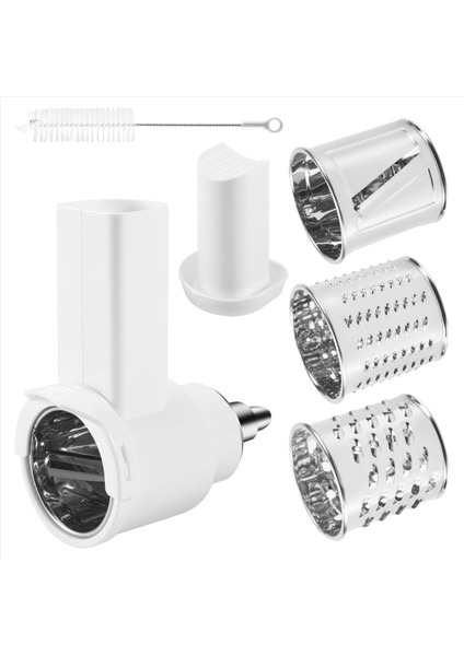 Stand Mikser Için Peynir Dilimleme Parçalayıcı Ataşmanı, Parçalayıcı Aksesuarlarını 3 Bıçakla Değiştirin (Yurt Dışından)