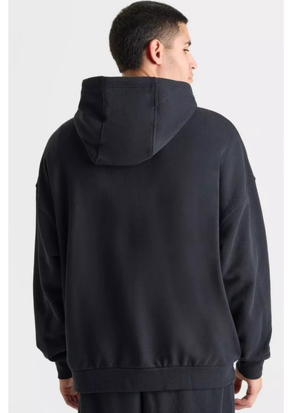 Nsw Clup Fleece Hoodie Oversize Geniş Kesim Siyah Erkek Sweatshrit fiyatları