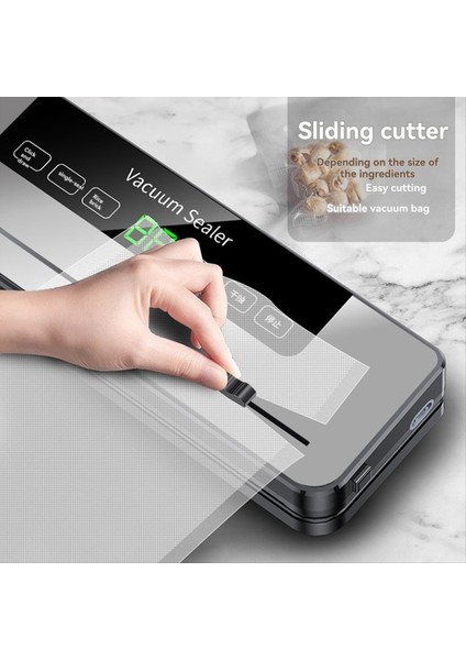 Vakumlu Paketleme Makinesi Otomatik Gıda Koruyucu Dahili Kesici Islak ve Kuru Mod Gıda Koruyucu Ev Mutfak Abd Fişi (Yurt Dışından) fırsatları