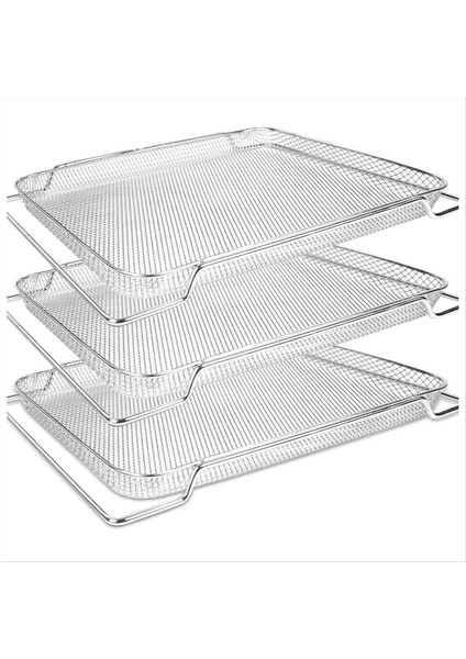 3 Adet Hava Fritöz Sepeti Akıllı Fırın Için Hava Fritöz Pro Paslanmaz Örgü Sepetler Hava Fritöz Parçaları Örgü Tepsi Fırın Için (Yurt Dışından)