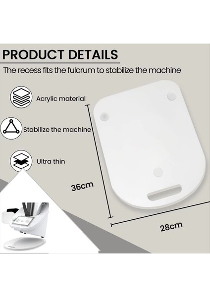 Thermomix Tm6 Tm5 Planörler Için Zahmetsiz Hareket Eden Akrilik Tekerlekli Tahta Beyaz (Yurt Dışından) modelleri
