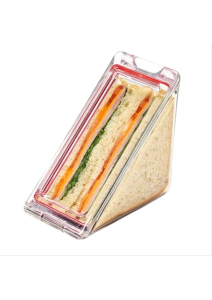 Üçgen Sandviç Konteyneri Üçgen Şeffaf Plastik Sandviç Konteyneri Kapaklı To-Go Konteynerleri Peynir Için 1 Adet (Yurt Dışından)