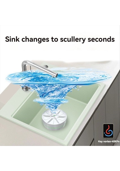 Ultrasonik Bulaşık Makinesi Taşınabilir Mini Turbo Bulaşık Makinesi, Sebze Yıkama Makinesi Ev Lavabo Bulaşık Makinesi Cihazı (Yurt Dışından) fiyatları
