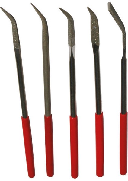 Tek Taraflı Eğik Elmas Eğe Set/5 Adet