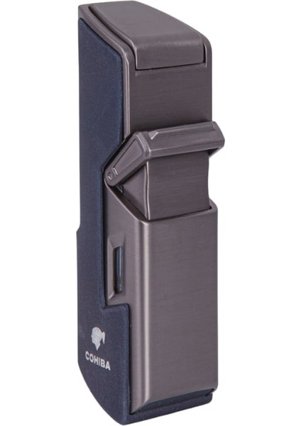 Tek Torch Pürmüz Lacivert-Gunmetal Dahili Delici & Iğne Metal Puro Çakmağı