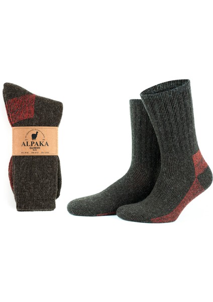 Alpaka Yünlü Tam Havlulu Kalın Termal Çorap 6005-6006