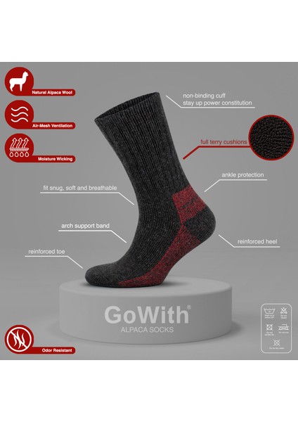 Alpaka Yünlü Tam Havlulu Kalın Termal Çorap 6005-6006 fiyatları