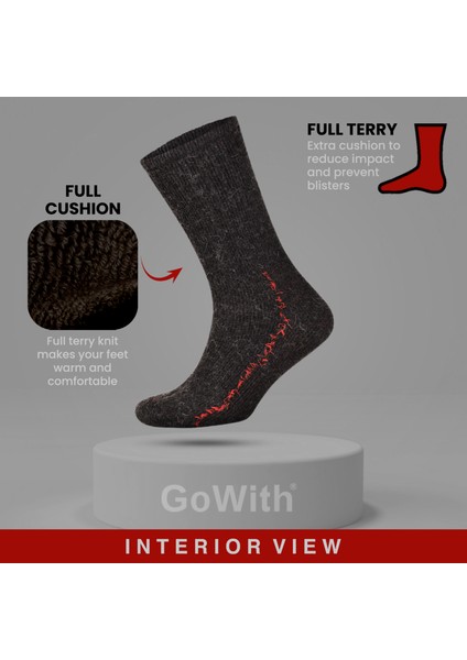 Alpaka Yünlü Tam Havlulu Kalın Termal Çorap 6005-6006 modelleri