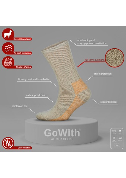 Alpaka Yünlü Tam Havlulu Kalın Termal Çorap 6005-6006 fiyatları