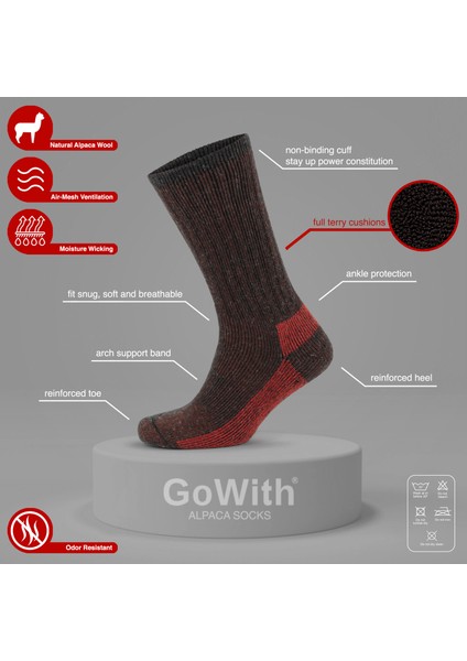 Alpaka Yünlü Tam Havlulu Kalın Termal Çorap 6005-6006 fiyatları