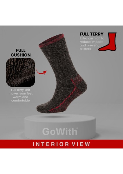 Alpaka Yünlü Tam Havlulu Kalın Termal Çorap 6005-6006 modelleri