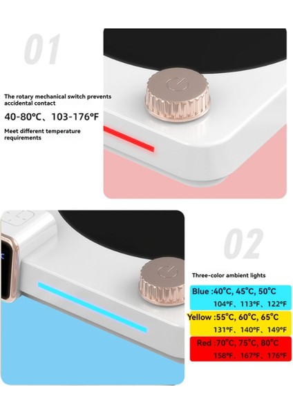 220V Kahve Fincanı Isıtıcısı Elektrikli Kupa Isıtıcısı Sabit Sıcaklık 9 Vites Ayarı Süt Çayını Sıcak Tutan Isıtma Pedi Ab Fişi C (Yurt Dışından) modelleri