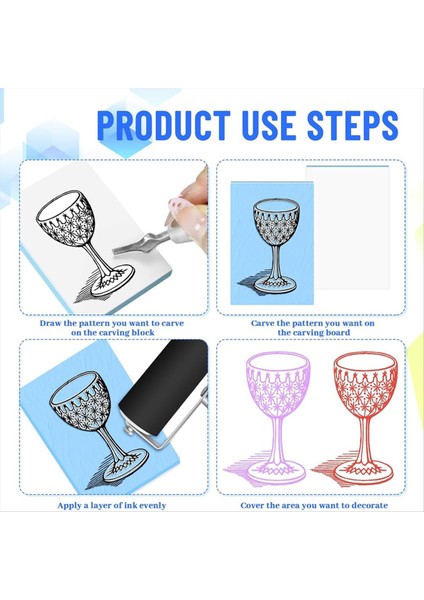 6pcs 4 Inç x 2.4 Inç Kauçuk Oyma Bloklar, Linolum Blok Damga Yapma Kiti Yeni Başlayanlar Için Dıy Damga Yapımı (Yurt Dışından) indirimleri