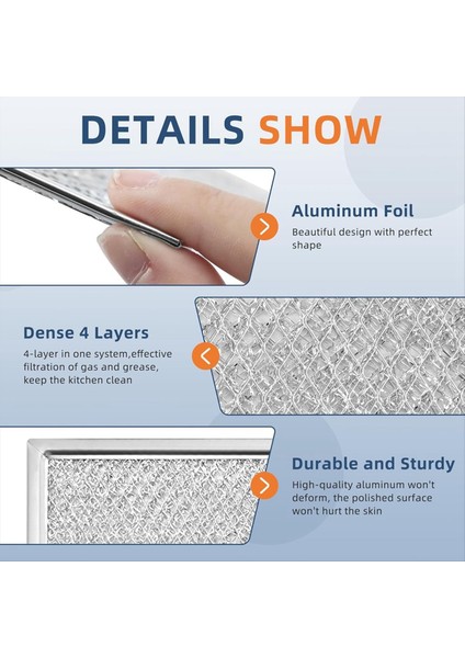 4 Adet W10208631A Mikrodalga Yağ Filtresi Alüminyum Örgü Filtre Mikrodalgalar Için Filtrenin Yerini Alır (Yurt Dışından) fırsatları