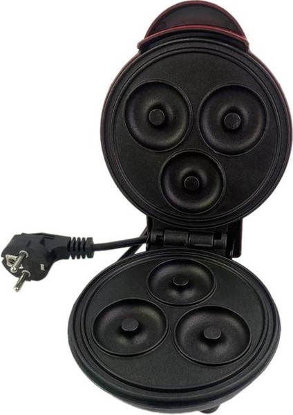 Elektrikli Donut Makinesi Yapışmaz Kaplamalı Mutfak Donut Yapma Makinesi Çocuklar Için Aperatifler Tatlılar Kahvaltı Mini 3 Donut Yapma Makinesi Ab Tak (Yurt Dışından)