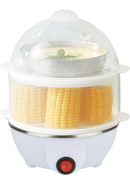 Elektrikli Yumurta Pişirici Kazan, Yumuşak Orta Veya Sert Haşlama, Çift Katmanlı Yumurta Makinesi, Yumurta Buharlayıcı Ab Fişi (Yurt Dışından)