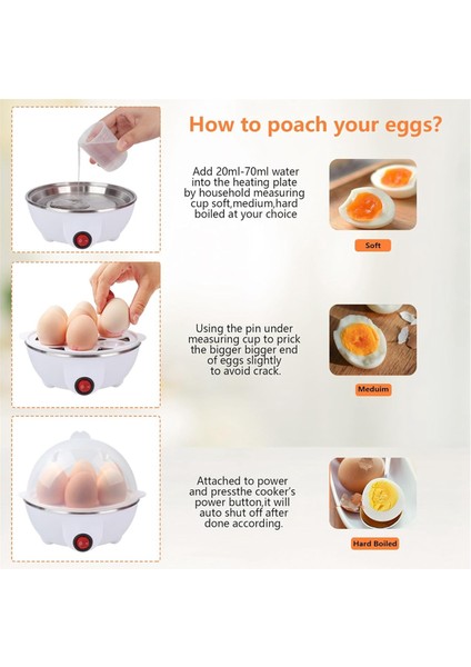 Elektrikli Yumurta Pişirici Kazan, Yumuşak Orta Veya Sert Haşlama, Çift Katmanlı Yumurta Makinesi, Yumurta Buharlayıcı Ab Fişi (Yurt Dışından) modelleri