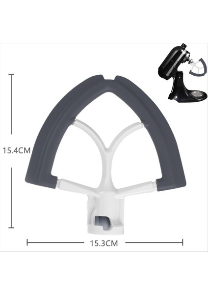 Kitchenaid 4,5-5 Litre Mikser Için Esnek Kenarlı Çırpıcı, Eğimli Başlığa Uygun, Esnek Silikon Kenarlı Kase Kazıyıcı (Yurt Dışından) fiyatları
