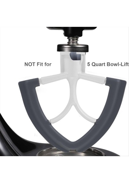 Kitchenaid 4,5-5 Litre Mikser Için Esnek Kenarlı Çırpıcı, Eğimli Başlığa Uygun, Esnek Silikon Kenarlı Kase Kazıyıcı (Yurt Dışından) fırsatları