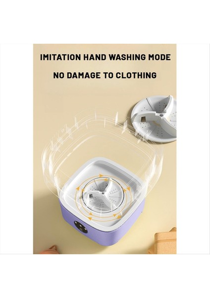 Taşınabilir Çamaşır Makinesi, Mini Yıkama Makinesi, Büyük Kapasiteli Katlanabilir Yıkama Makinesi. Iç Çamaşırların Derin Temizliği, Giysiler Mor Abd Tak (Yurt Dışından) fırsatları