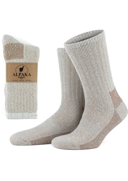 Alpaka Yünlü Tam Havlulu Kalın Termal Çorap 6005-6006