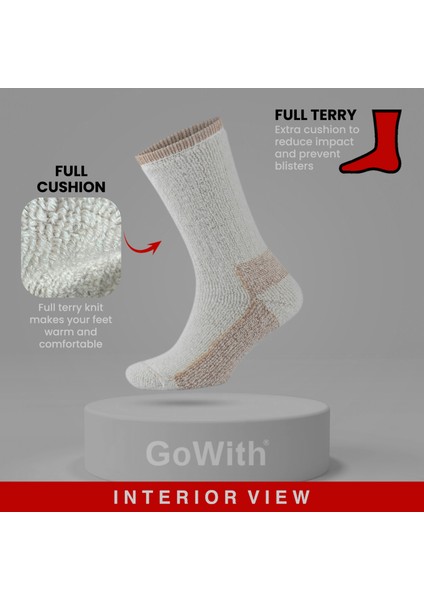 Alpaka Yünlü Tam Havlulu Kalın Termal Çorap 6005-6006 modelleri