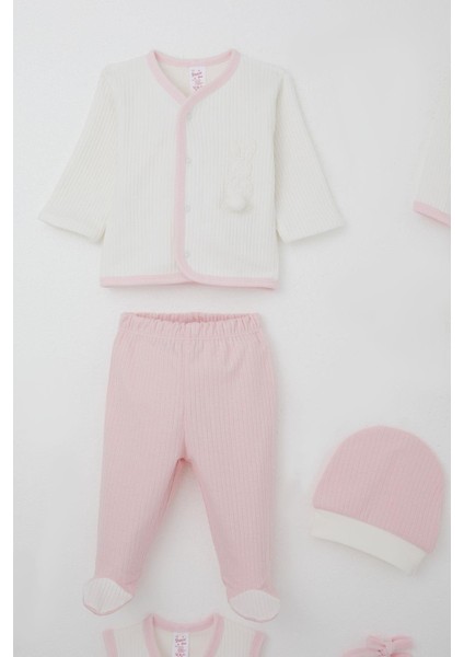 Kız Bebek Hastane Çıkışı 8 Li Ponponlu Tavşancık Nakışlı 0-3 Ay, Beyaz modelleri