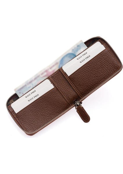 Mira Hakiki Deri Unisex Cüzdan, Kartlık - Fındık modelleri