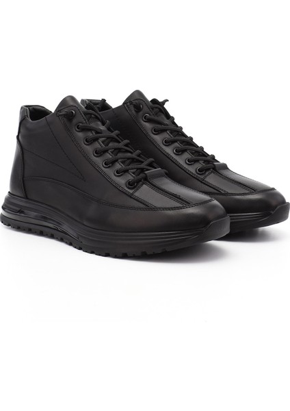 Erkek Siyah Fermuarlı Hakiki Deri Outdoor Bot fiyatları