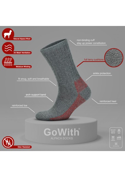 Alpaka Yünlü Tam Havlulu Kalın Termal Çorap 6005-6006 fiyatları