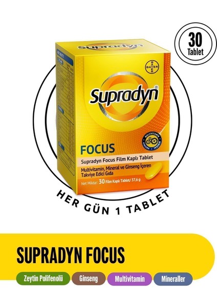 Supradyn Focus 30 Film Kaplı Tablet