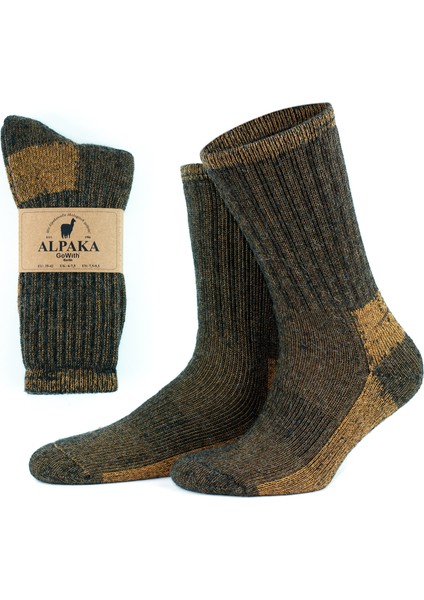 Alpaka Yünlü Tam Havlulu Kalın Termal Çorap 6005-6006